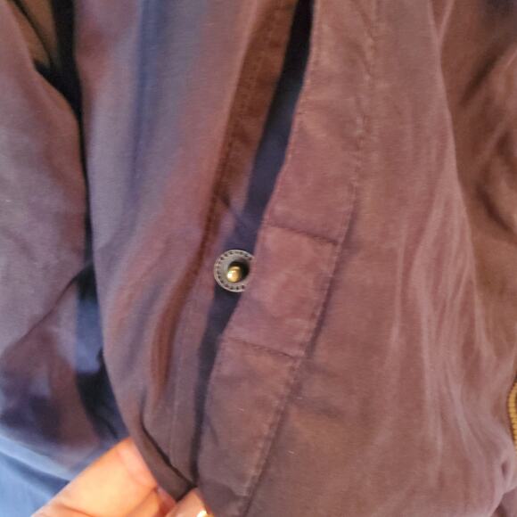 Vintage Urban Equipment Microfibre Jacket XL Navy Blue Zip Front Bomber Style - Picture 6 of 8